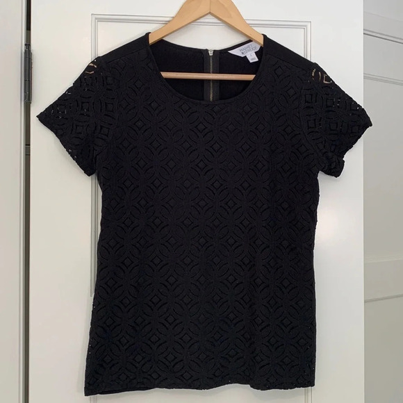 Black Market & Spruce Short Sleeve Lace Top (Small) - Picture 4 of 5